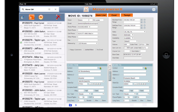 Moving company APP